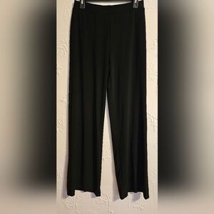 Susan Graver Liquid Knit Pull On Pants Straight Leg XS Black